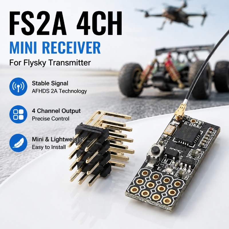 Rc And Hobby - FS FS2A-4CH جهاز استقبال PWM بأربع