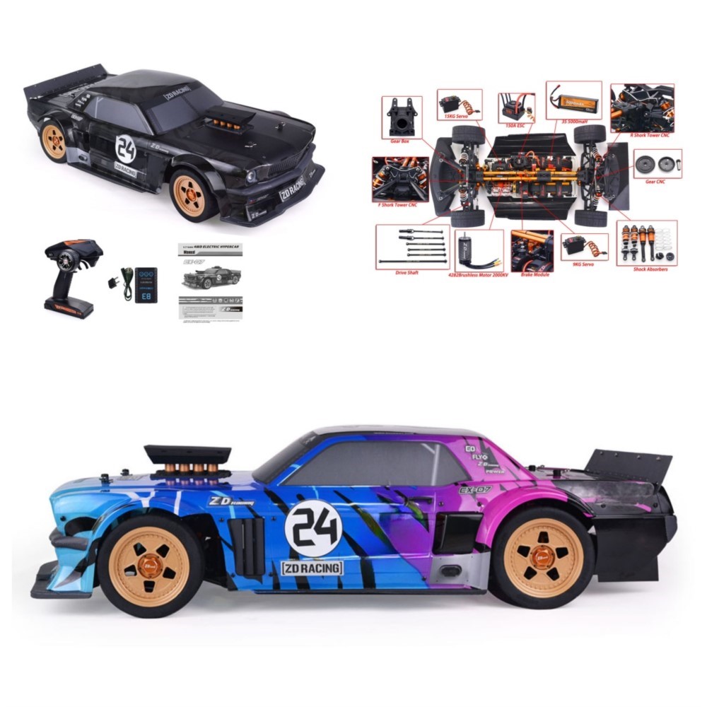 1/7 ZD Racing EX07 RC سيارة ري - مراجعة Rc Hobby Grade Car وسعره