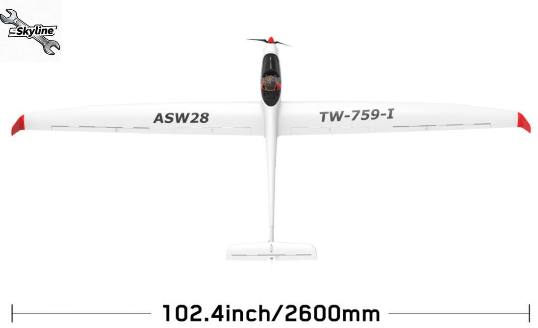 طائرة شراعية RC ASW28 ASW-28 ب - مراجعة Rc Glider Foam Wing وسعره
