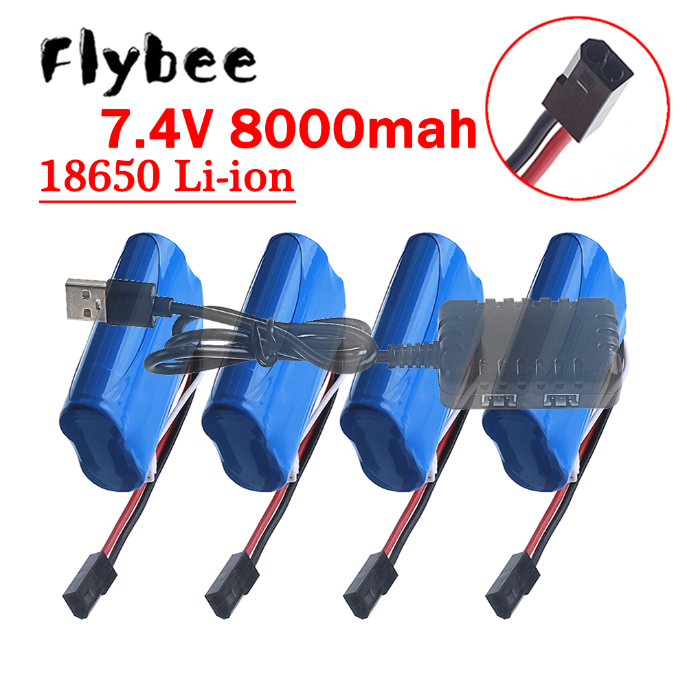 بطارية (5500 بلوج) 18650 7.4 ف - مراجعة Rc Hobbyking وسعره