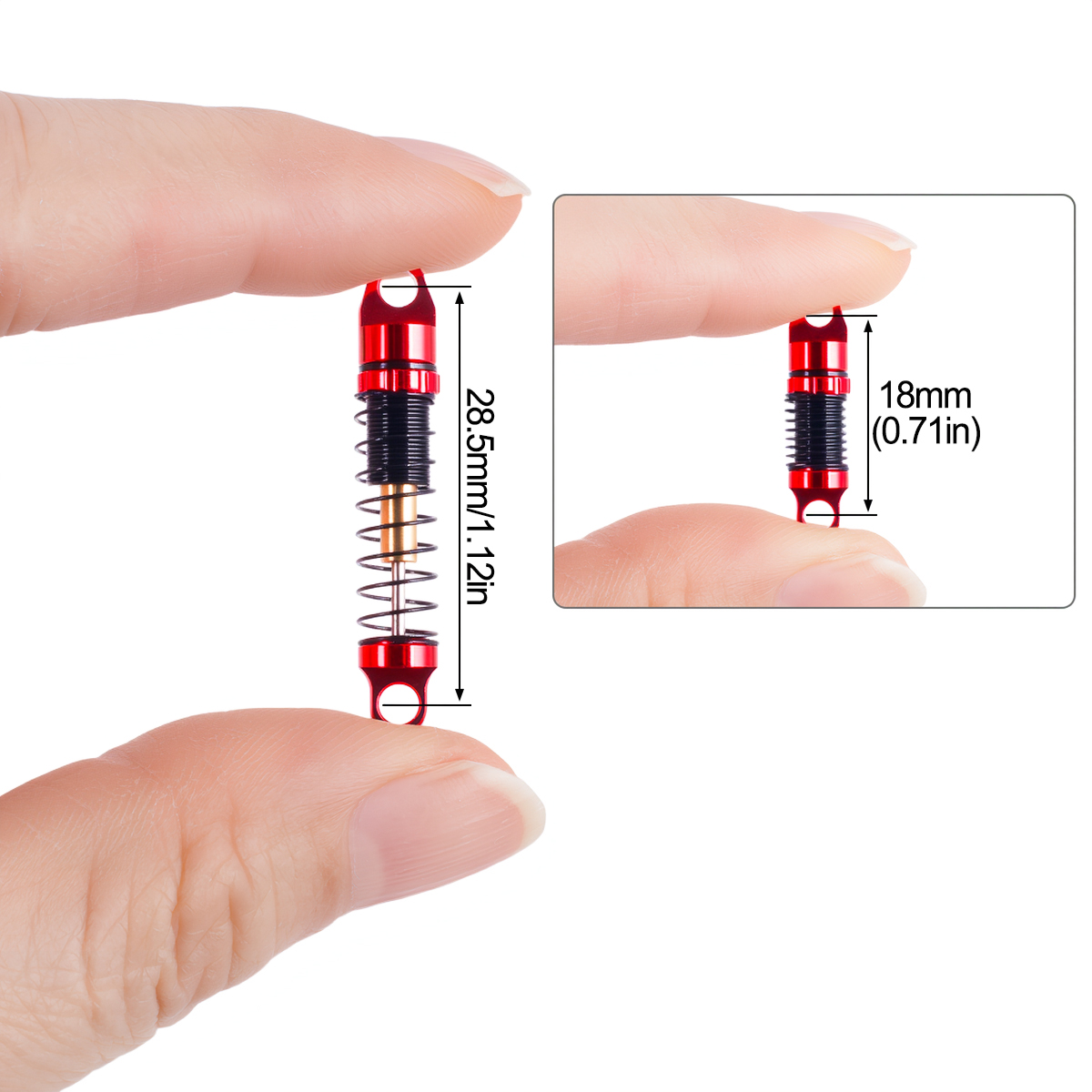 4 قطع من ممتصات الصدمات الألوم - مراجعة Shock Absorber Rc وسعره