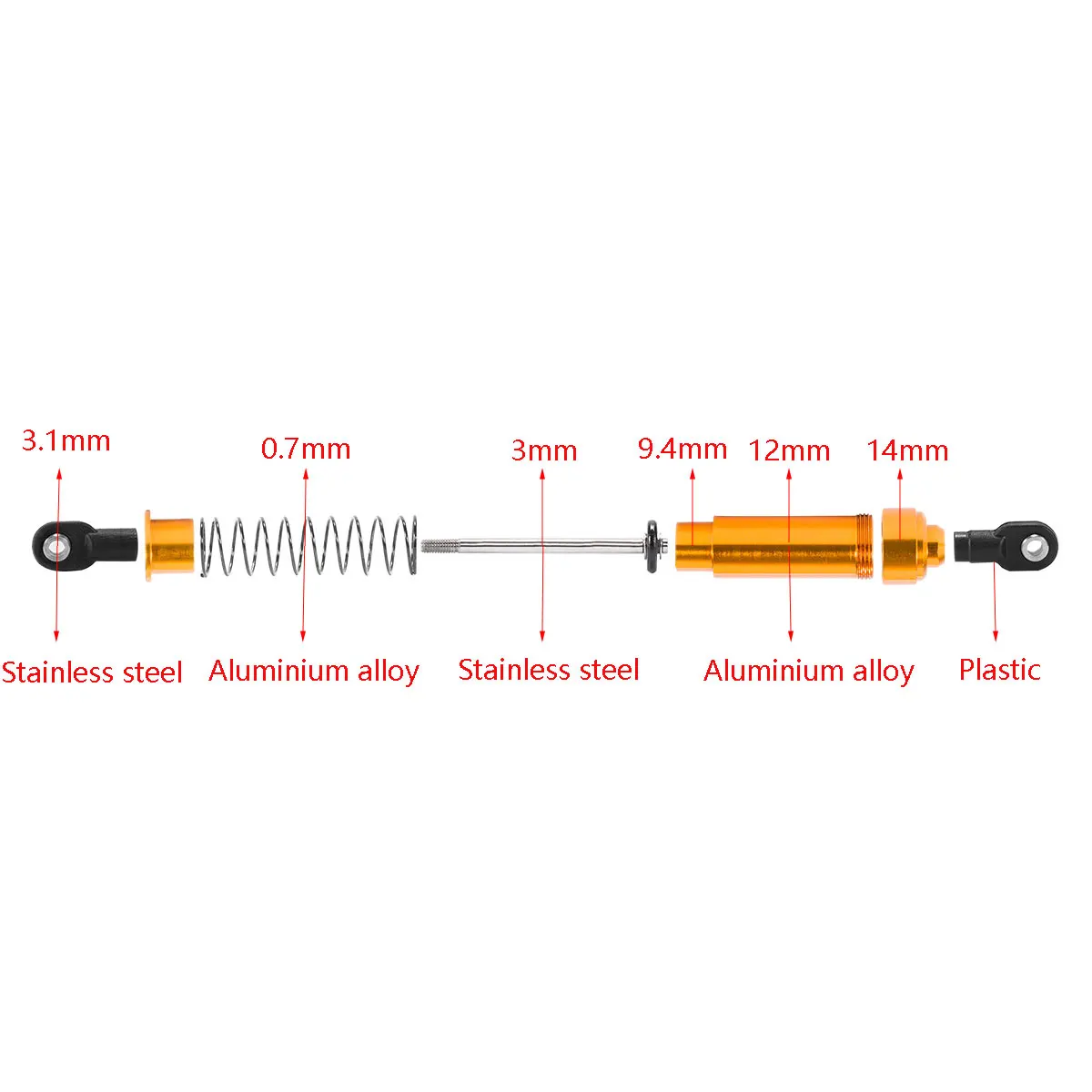 الألومنيوم تتحمل كبير الصدمات  - مراجعة Shock Absorber Rc وسعره